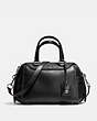 COACH®,ACE SATCHEL IN GLOVETANNED LEATHER,Smooth Leather,Light Antique Nickel/Black,Front View