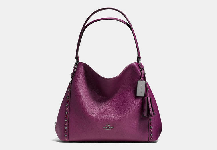 Outline Studs And Grommets Edie Shoulder Bag 31 In Leather