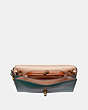 COACH®,DINKY WITH TATTOO,Leather,Mini,Brass/Evergreen,Inside View,Top View