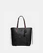 COACH®,TOTE 34,Leather,Large,Black Copper/Black,Front View
