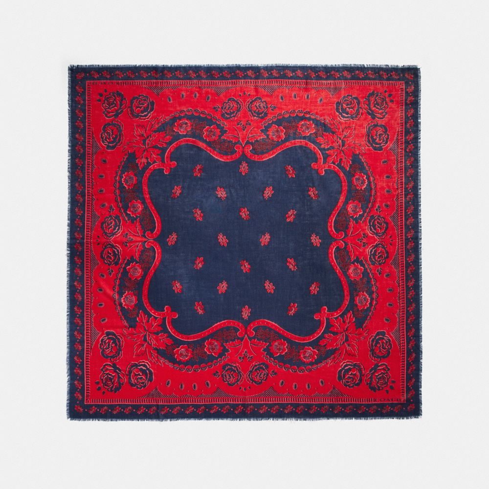 Western Rose Bandana Oversized Square