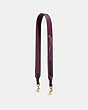 COACH®,STRAP WITH TATTOO,Leather,Brass/Plum,Front View