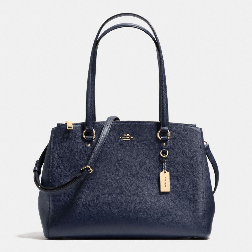 Coach laptop tote shop in crossgrain leather