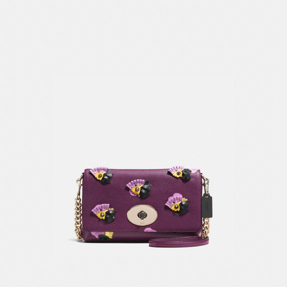 COACH Crosstown Crossbody In Floral Applique Leather