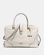 COACH®,MERCER SATCHEL,Leather,Large,Chalk/Light Gold,Front View