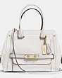 Coach Swagger Frame Satchel In Calf Leather