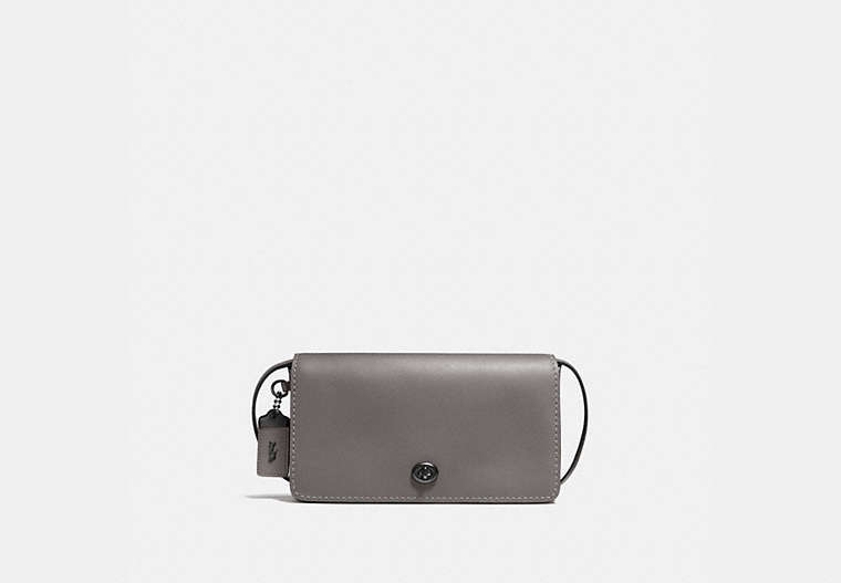 COACH®,DINKY,Leather,Small,Black Copper/Heather Grey,Front View