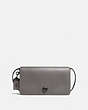 COACH®,DINKY,Leather,Small,Black Copper/Heather Grey,Front View