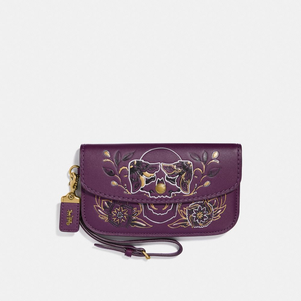COACH®,Clutch With Tattoo,,Front View
