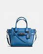 COACH®,COACH SWAGGER 21,Leather,Small,Gunmetal/Lapis,Front View