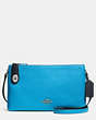 COACH®,CROSBY CROSSBODY IN BICOLOR LEATHER,Leather,Small,Silver/AZURE/NAVY,Front View