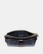 COACH®,NOA POP-UP MESSENGER IN COLORBLOCK SIGNATURE CANVAS,pvc,Mini,Charcoal/Midnight Navy/Light Gold,Inside View,Top View