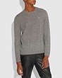 COACH®,REXY PATCH CREWNECK SWEATER,n/a,HEATHER GREY,Scale View