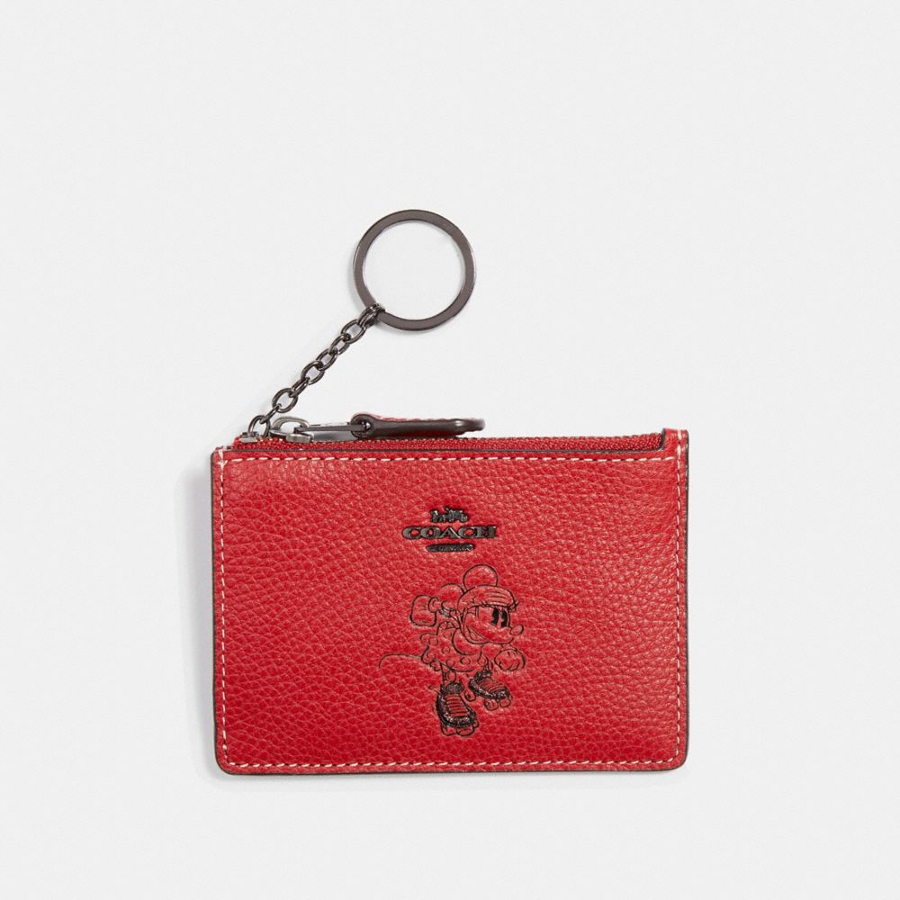 Coach mini skinny 2025 id case red