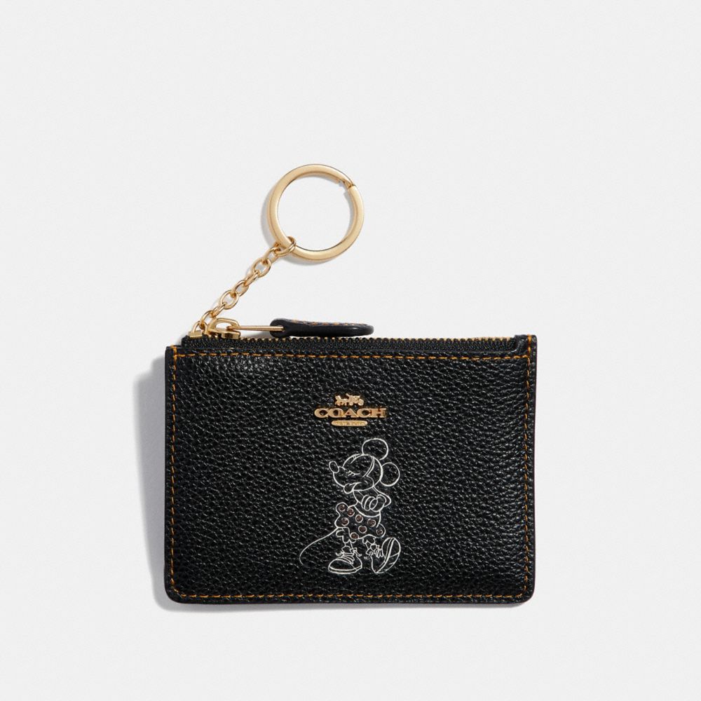 COACH®,Boxed Minnie Mouse Mini Skinny Id Case,,Front View