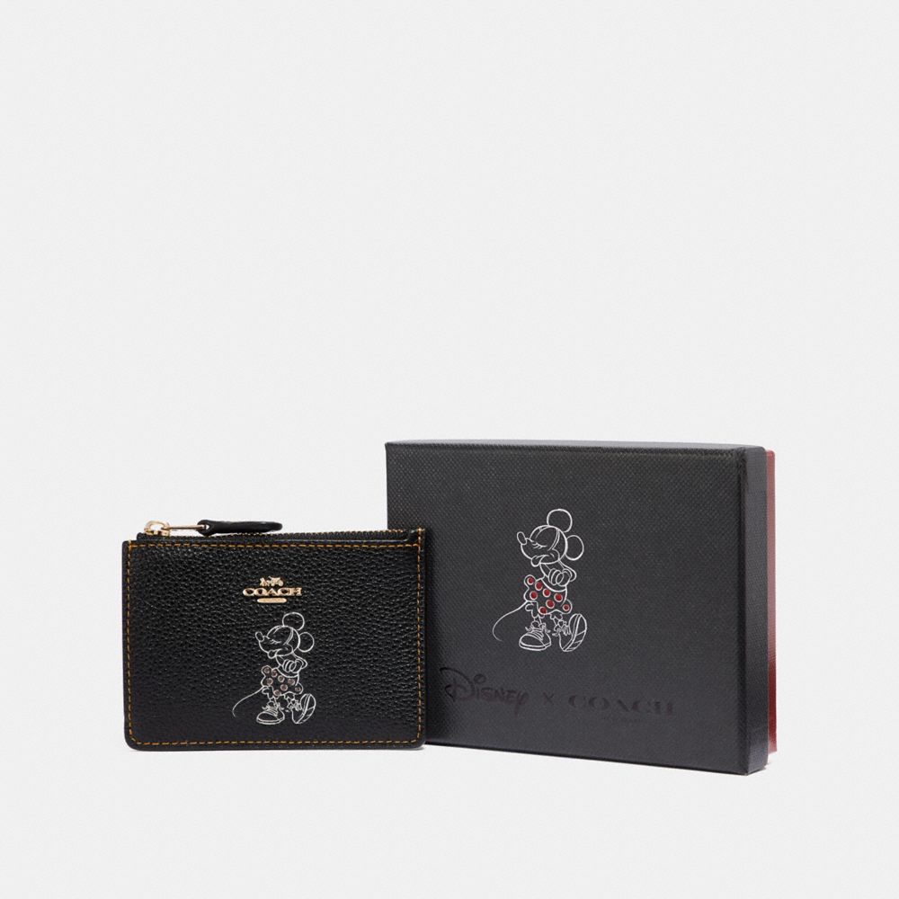 COACH®,Boxed Minnie Mouse Mini Skinny Id Case,,Front View