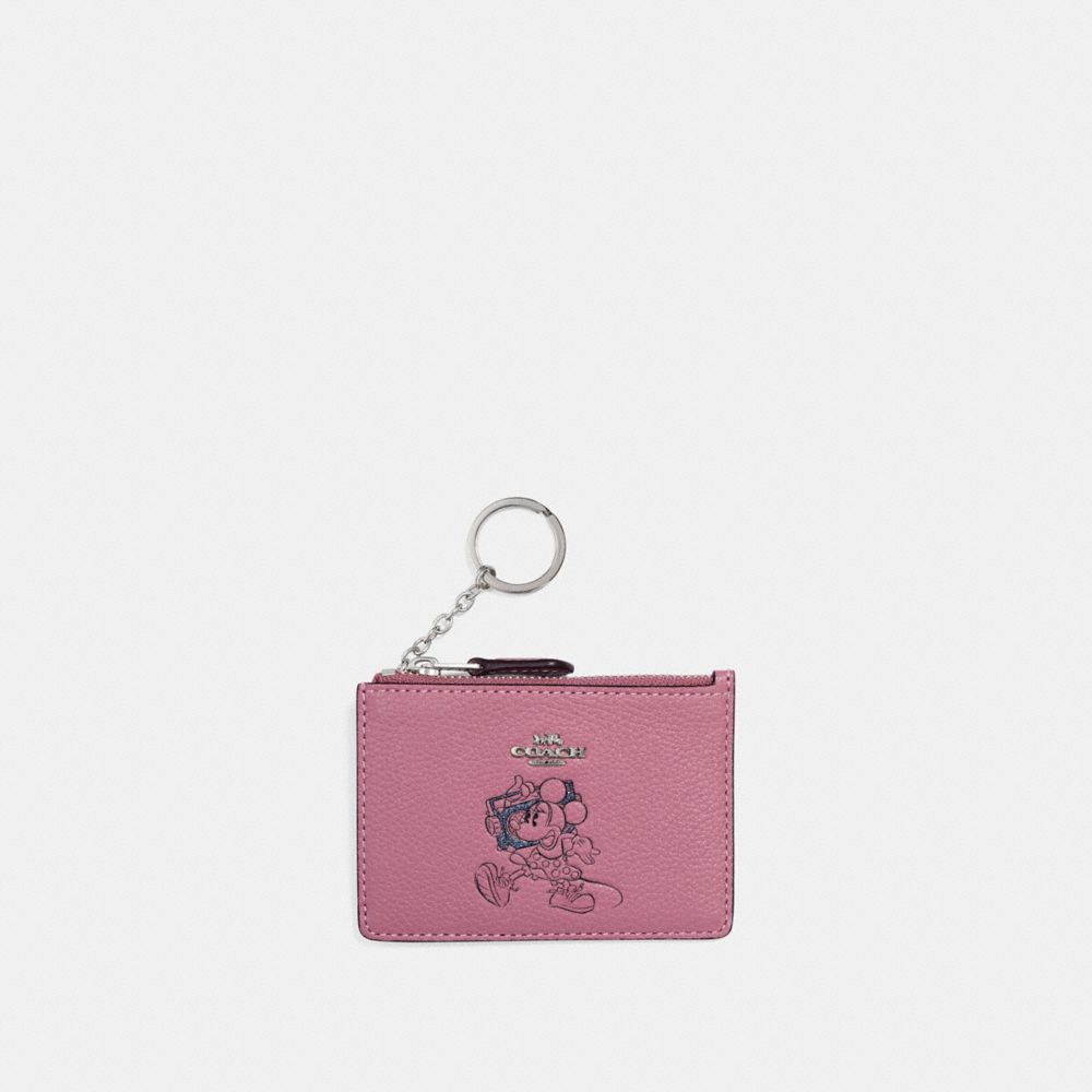 COACH®,Boxed Minnie Mouse Mini Skinny Id Case,,Front View
