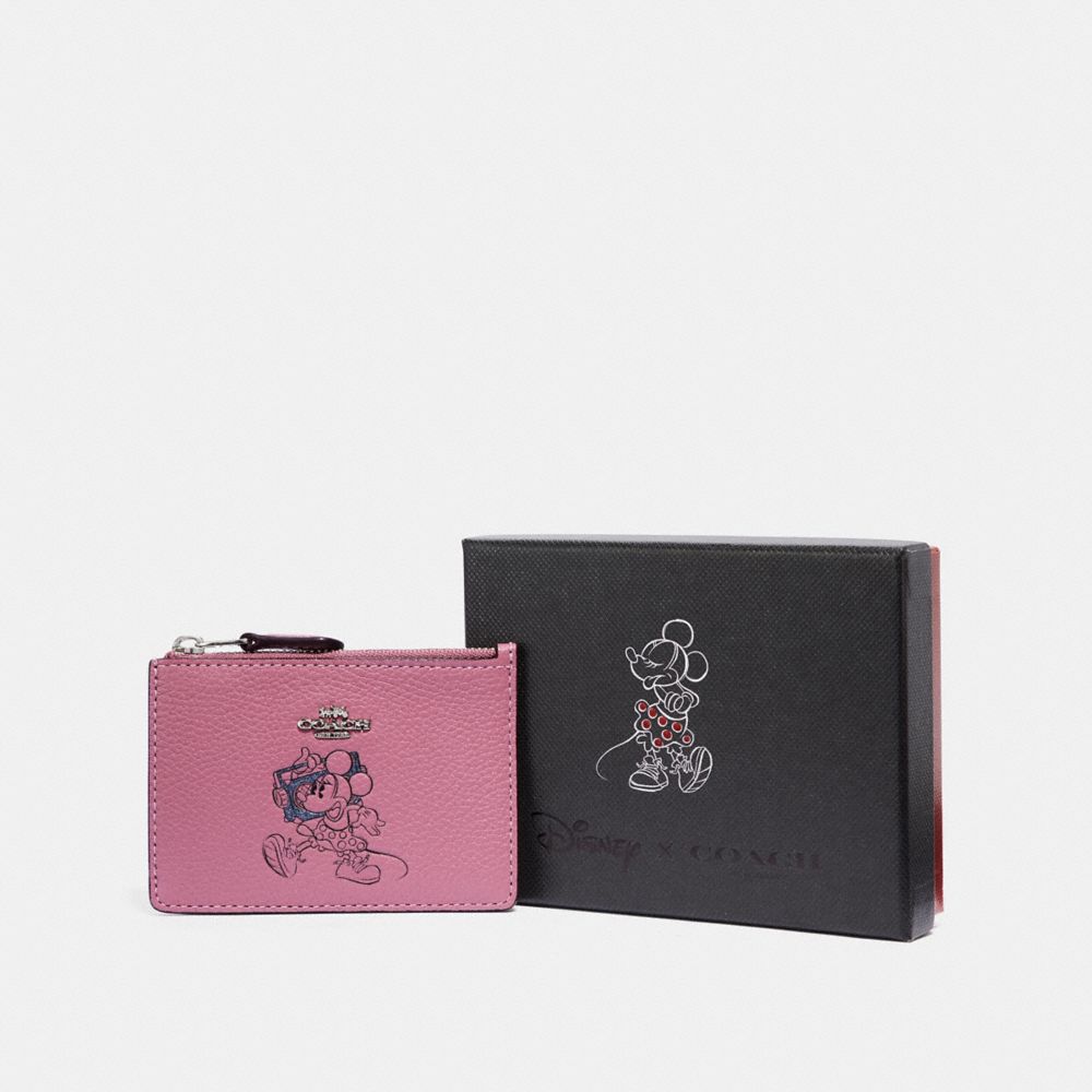 COACH®,Boxed Minnie Mouse Mini Skinny Id Case,,Front View