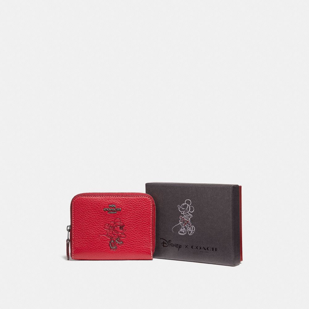 Petit portefeuille zippé Minnie Mouse en boîte avec motif