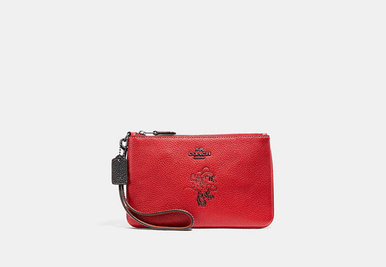 Boxed Minnie Mouse Small Wristlet With Motif