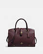 COACH®,MERCER SATCHEL 30,Leather,Light Gold/Oxblood,Front View