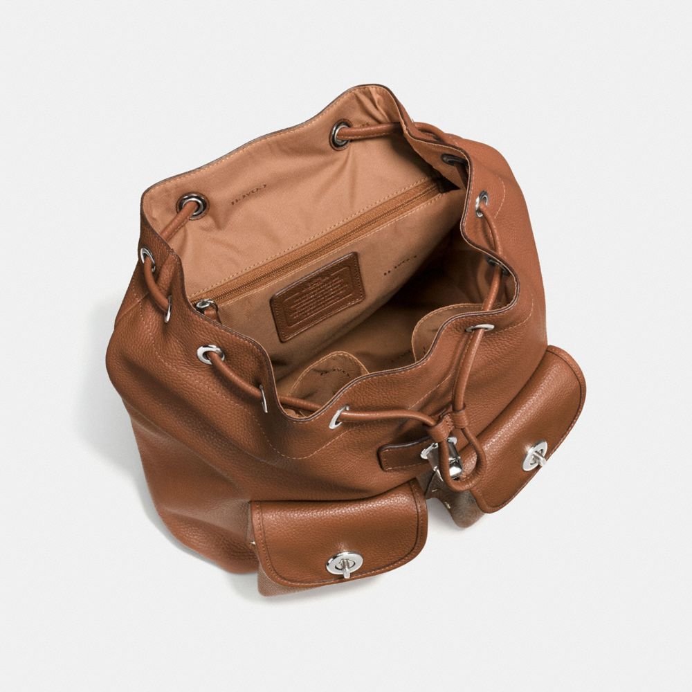 COACH®,Turnlock Rucksack,,Inside View,Top View