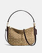 COACH®,CHELSEA CROSSBODY IN SIGNATURE JACQUARD,Coated Canvas,Medium,Khaki/Brown/Light Gold,Front View