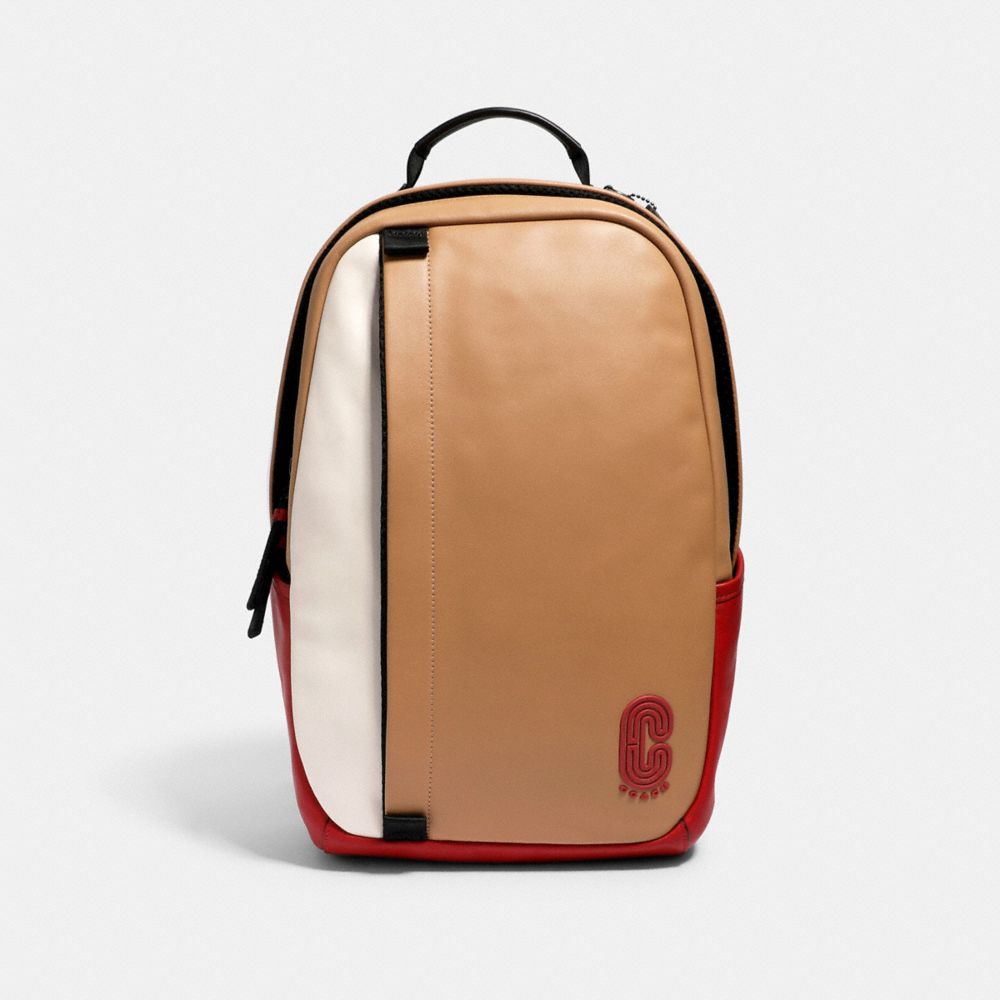 COACH®,Edge Backpack In Colorblock With Coach Patch,,Front View