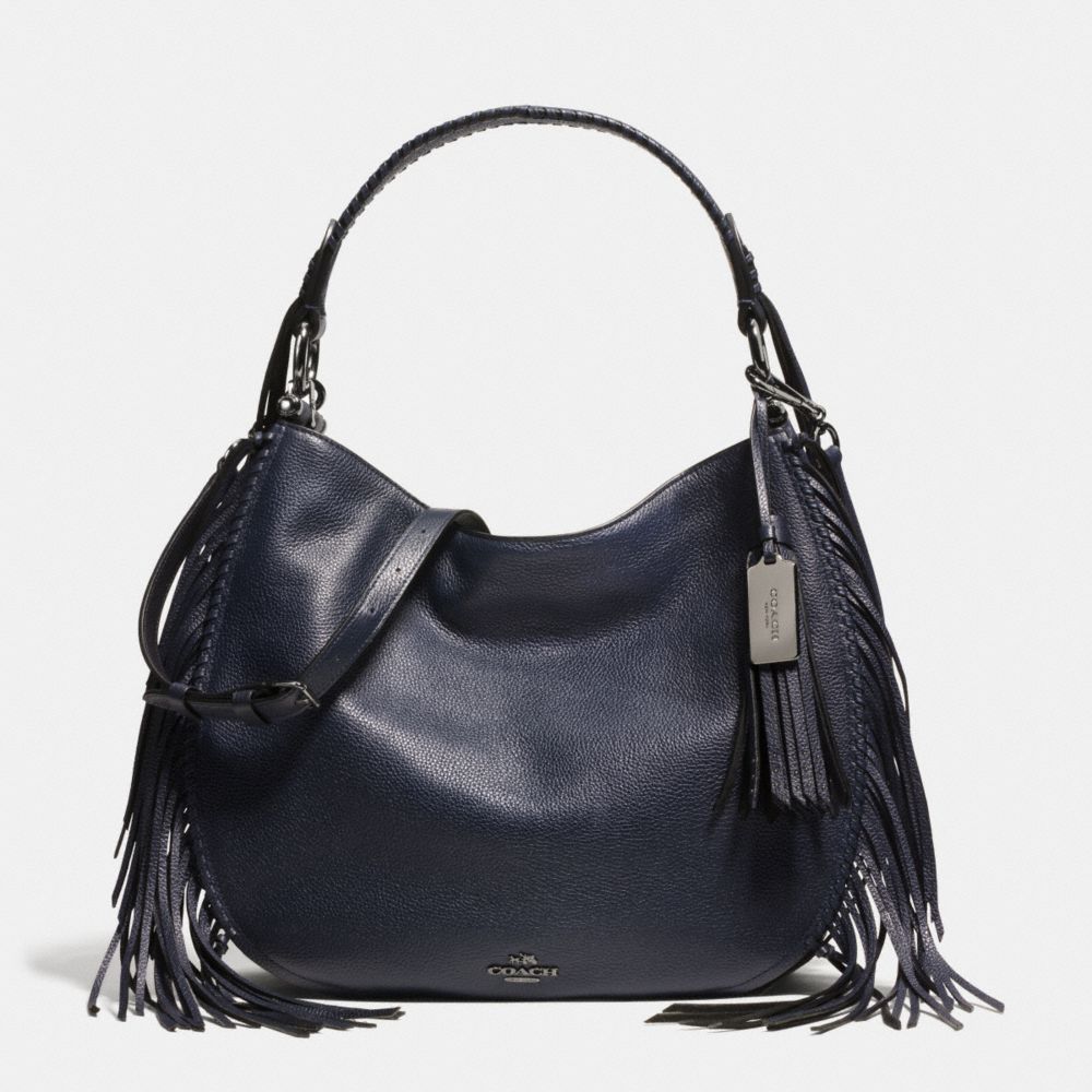 COACH Coach Nomad Fringe Hobo In Pebble Leather