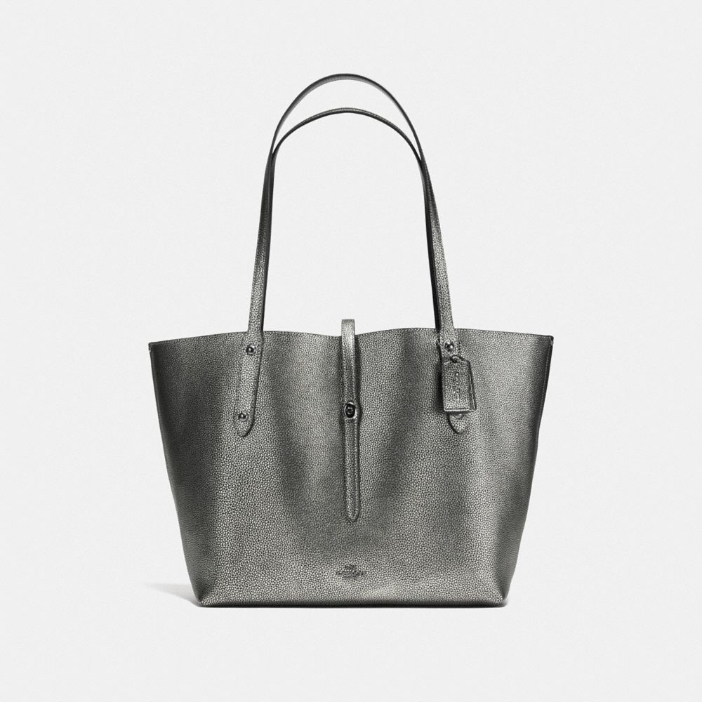 COACH Market Tote In Refined Pebble Leather in Metallic