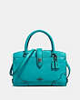 COACH®,SACOCHE MERCER 24,Cuir,Bronze Industriel/Turquoise,Front View