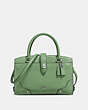 COACH®,MERCER SATCHEL 24,Leather,Medium,Silver/Clover,Front View