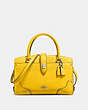COACH®,MERCER SATCHEL 24,Leather,Medium,Silver/Yellow,Front View
