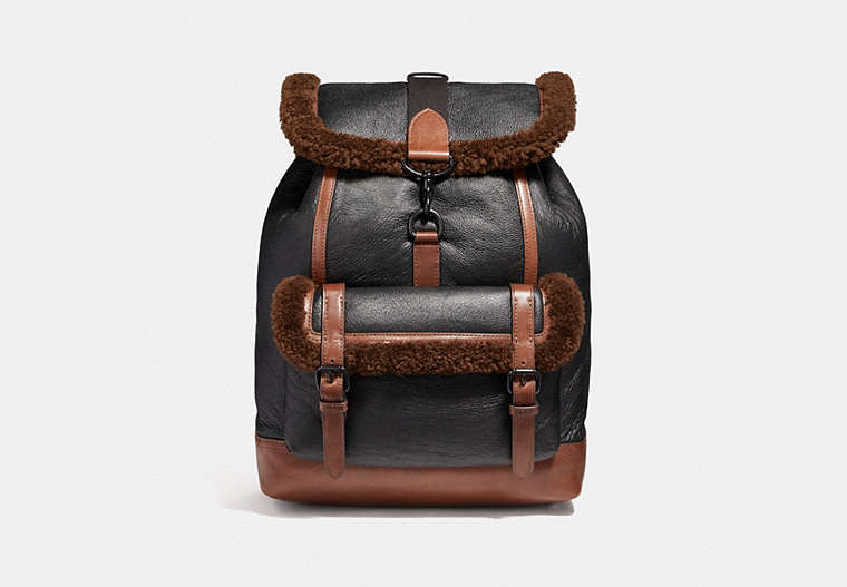 COACH®,BLEECKER BACKPACK,Leather,Large,Saddle/Black Copper,Front View