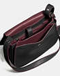 COACH®,SADDLE BAG 23 WITH PERSONALIZED STORYPATCH,Leather,Small,Black/Oxblood/Matte Black,Inside View,Top View