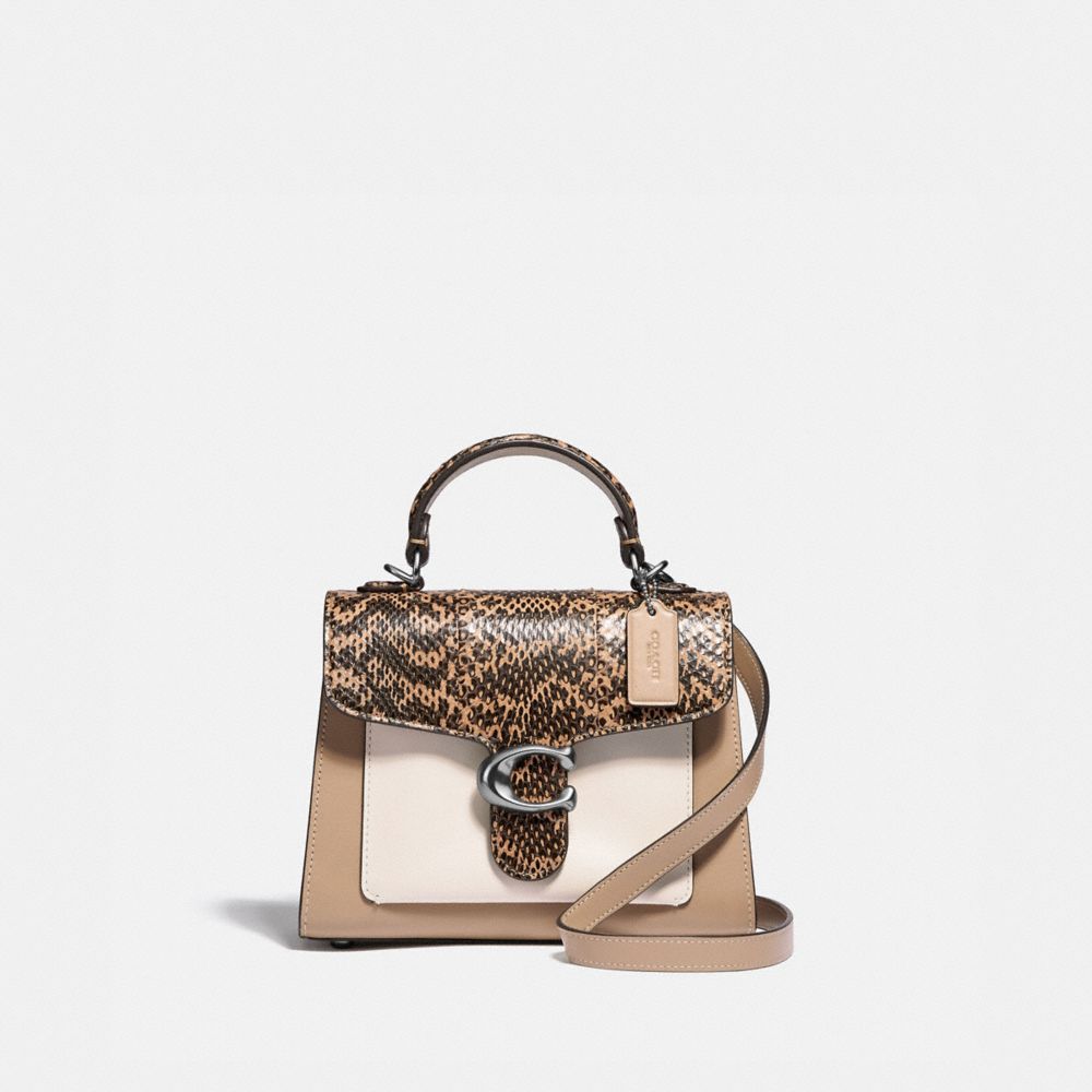 COACH Tabby Top Handle 20 With Signature Canvas Detail