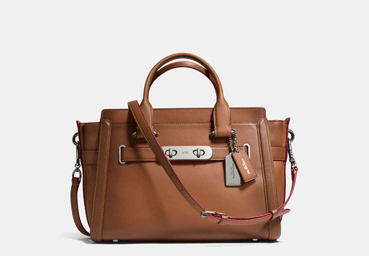 Coach Swagger In Burnished Glovetanned Leather