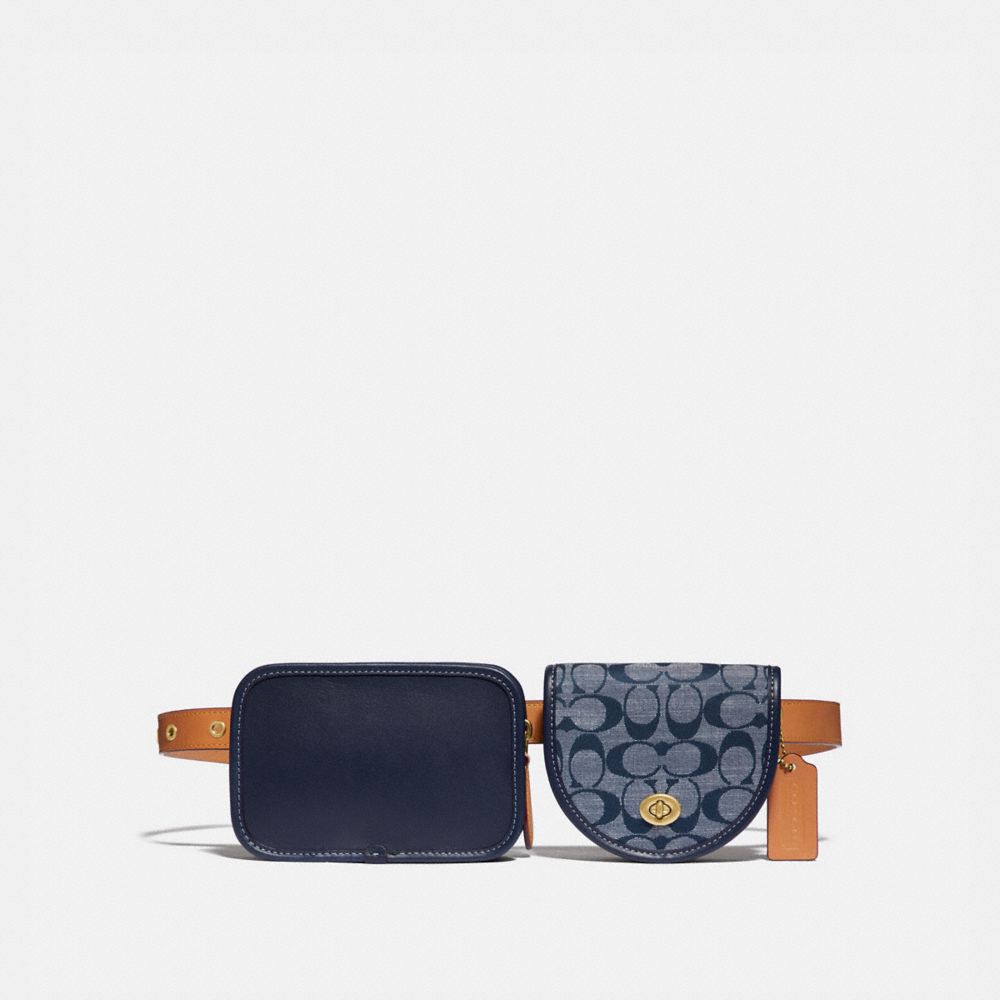 Turnlock Convertible Multi Bag In Signature Chambray