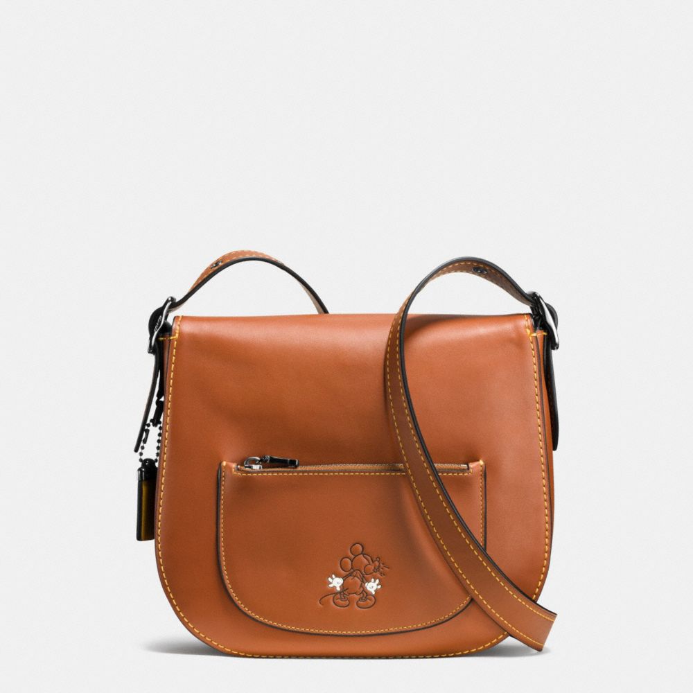 COACH®,Mickey Saddle Bag In Glovetanned Leather,,Angle View