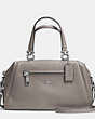 COACH®,PRIMROSE SATCHEL IN PEBBLE LEATHER,Leather,Large,Silver/FOG,Front View