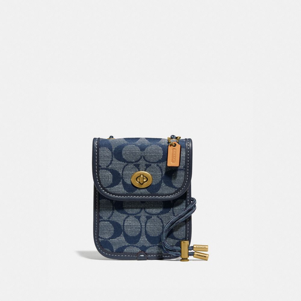 Pochette Turnlock 10 En Chambray Signature