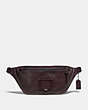 COACH®,RIVINGTON BELT BAG,Leather,Small,Black Copper/Oxblood,Front View