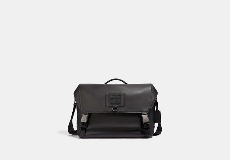 COACH®,RIVINGTON BIKE BAG,Leather,Medium,Black Copper/Black,Front View