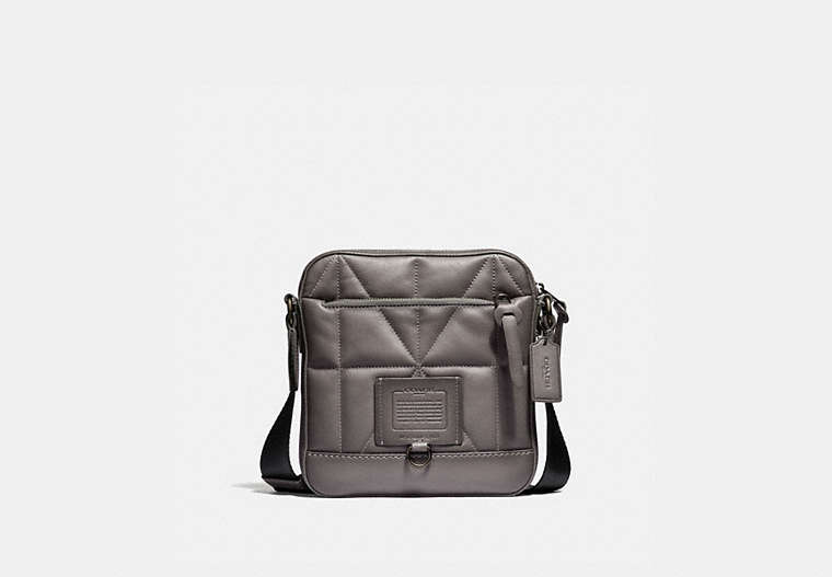 COACH®,RIVINGTON CROSSBODY WITH QUILTING,Leather,Mini,Black Copper/Heather Grey,Front View