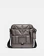COACH®,RIVINGTON CROSSBODY WITH QUILTING,Leather,Mini,Black Copper/Heather Grey,Front View