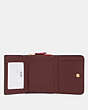 COACH®,SMALL TRIFOLD WALLET,pvc,Mini,Gold/1941 Red,Inside View,Top View