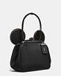 COACH®,MICKEY KISSLOCK BAG IN GLOVETANNED LEATHER,n/a,Small,Gunmetal/Black,Group View