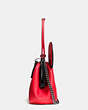 COACH®,MICKEY KISSLOCK BAG IN GLOVETANNED LEATHER,n/a,Small,1941 Red/Dark Gunmetal,Angle View