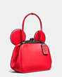 COACH®,MICKEY KISSLOCK BAG IN GLOVETANNED LEATHER,n/a,Small,1941 Red/Dark Gunmetal,Group View