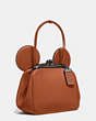COACH®,MICKEY KISSLOCK BAG IN GLOVETANNED LEATHER,n/a,Small,Gunmetal/1941 Saddle,Group View